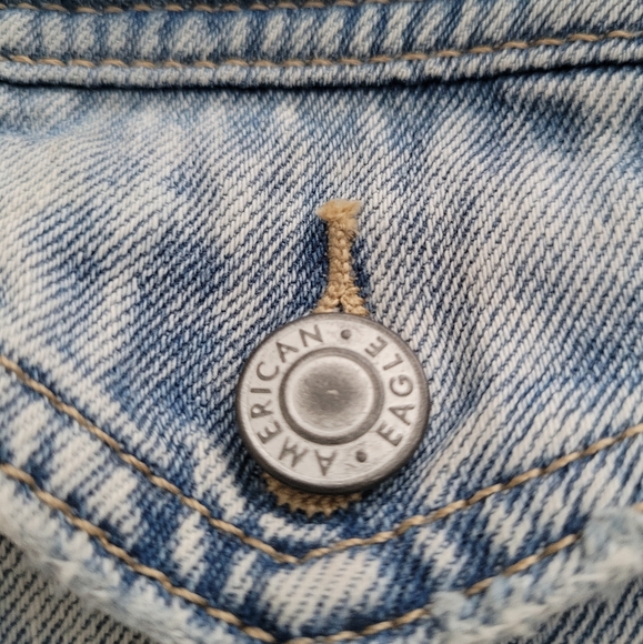 American Eagle denim jacket with faux fur lining size small - Picture 9 of 12